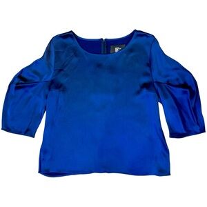 CRUBA Silk Blue Top Size Large